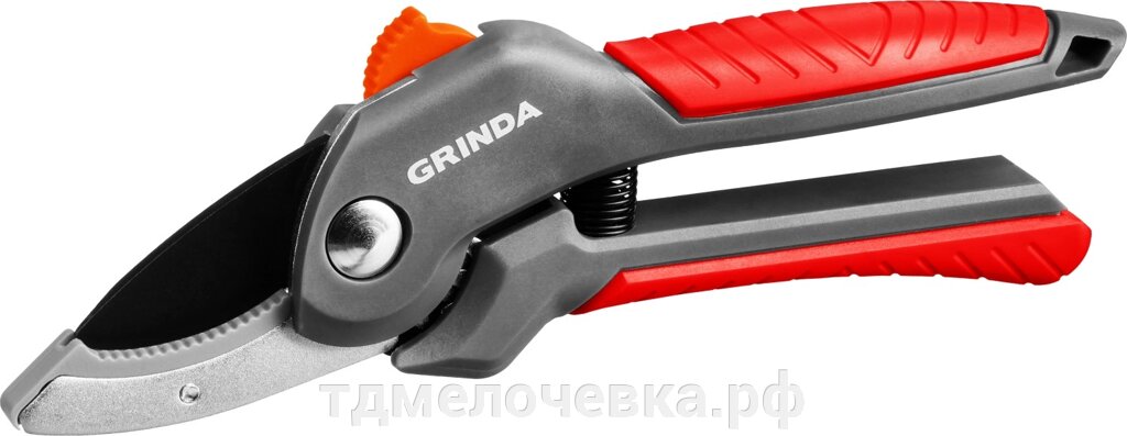 GRINDA G-24, 200 мм, с двухкомпонентными рукоятками, контактный секатор (423124) от компании ТД МЕЛОЧевка (товары для дома от метизов до картриджей) - фото 1