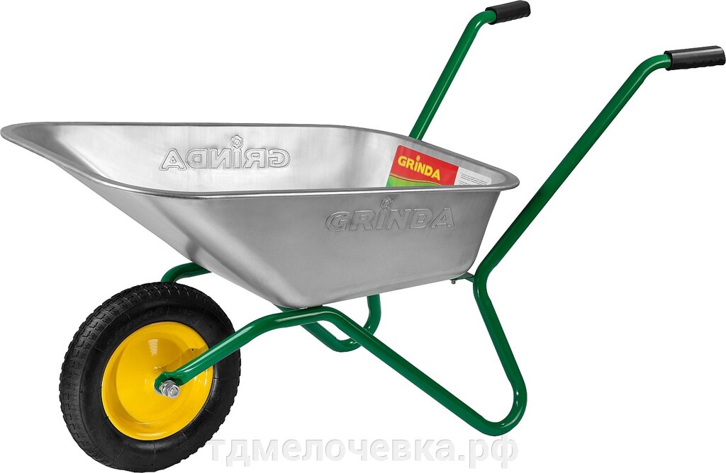 GRINDA GB-1, 80 л, 100 кг, одноколесная, садовая тачка (422399) от компании ТД МЕЛОЧевка (товары для дома от метизов до картриджей) - фото 1