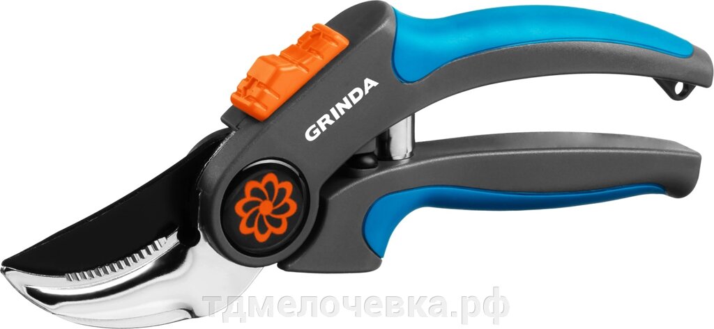 GRINDA P-55, 205 мм, с двухкомпонентными рукоятками, плоскостной секатор, PROLine (423455) от компании ТД МЕЛОЧевка (товары для дома от метизов до картриджей) - фото 1