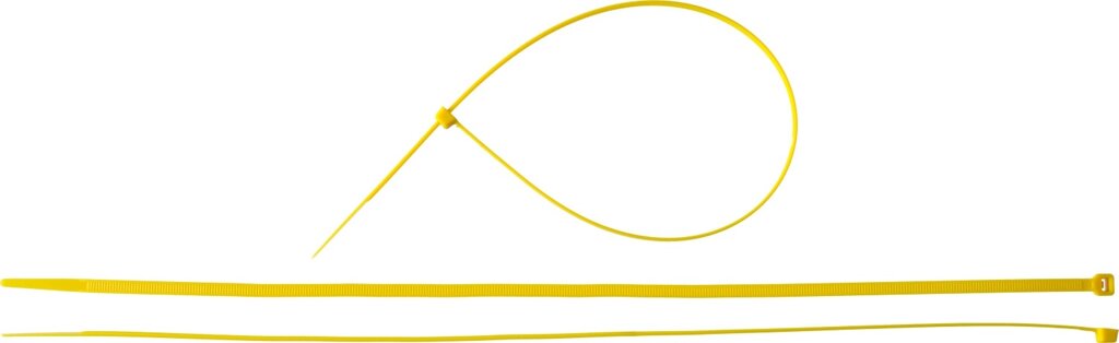 Кабельные стяжки желтые КС-Ж1, 4.8 x 400 мм, 100 шт, нейлоновые, ЗУБР Профессионал от компании ТД МЕЛОЧевка (товары для дома от метизов до картриджей) - фото 1