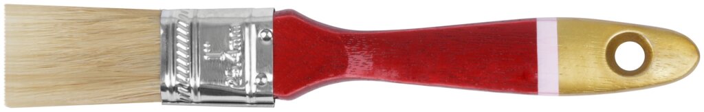 Кисть флейцевая "Классик", натуральная светлая щетина, деревянная ручка  1" (25 мм) от компании ТД МЕЛОЧевка (товары для дома от метизов до картриджей) - фото 1