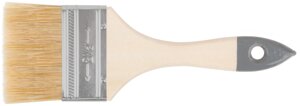 Кисть флейцевая "Лайт", натур. cветлая щетина, деревянная ручка 2,5"63 мм)