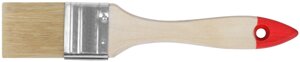 Кисть флейцевая "Оптима", натур. cветлая щетина, деревянная ручка 1,5"38 мм)