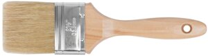 Кисть флейцевая "Профи", натур. светлая щетина, деревянная ручка 2,5"63 мм)