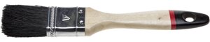 Кисть плоская STAYER ″UNIVERSAL-EURO″чёрная натуральная щетина, деревянная ручка, 63мм