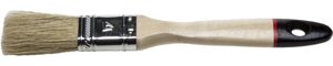 Кисть плоская STAYER ″UNIVERSAL-EURO″светлая натуральная щетина, деревянная ручка, 25мм