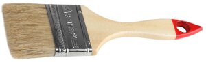 Кисть плоская STAYER ″UNIVERSAL-STANDARD″светлая натуральная щетина, деревянная ручка, 63мм