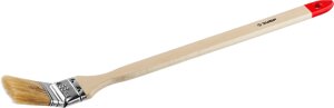 Кисть радиаторная угловая ЗУБР ″УНИВЕРСАЛ-МАСТЕР″светлая натуральная щетина, деревянная ручка, 38мм