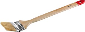Кисть радиаторная угловая ЗУБР ″УНИВЕРСАЛ-МАСТЕР″светлая натуральная щетина, деревянная ручка, 63мм