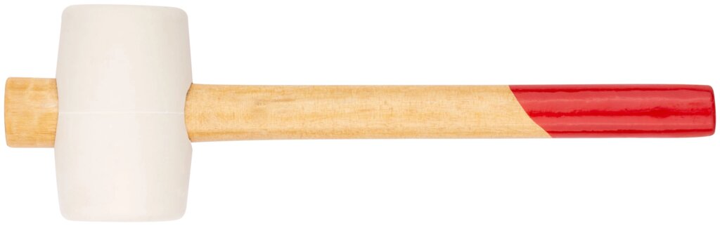 Киянка резиновая белая, деревянная ручка 45 мм ( 225 гр ) от компании ТД МЕЛОЧевка (товары для дома от метизов до картриджей) - фото 1