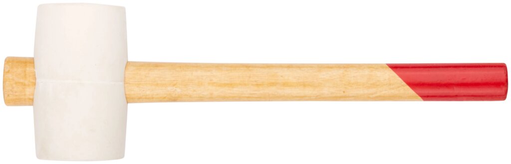 Киянка резиновая белая, деревянная ручка 50 мм ( 340 гр ) от компании ТД МЕЛОЧевка (товары для дома от метизов до картриджей) - фото 1