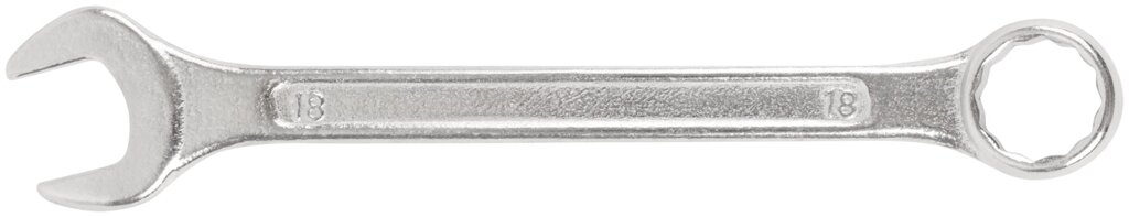 Ключ комбинированный, цинковое покрытие 18 мм от компании ТД МЕЛОЧевка (товары для дома от метизов до картриджей) - фото 1