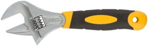 Ключ разводной "Гранд", CrV, узкие губки, шкала, увеличен. захват, прорезин. ручка 200 мм ( 40 мм )