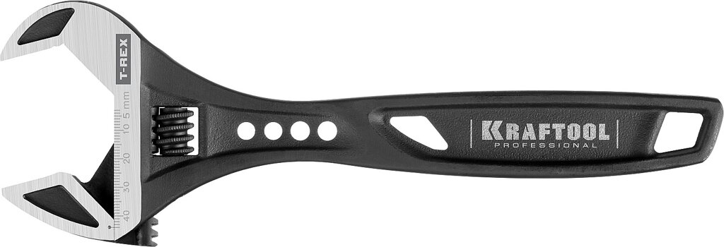 Ключ разводной силовой T-REX, 250 / 43 мм, KRAFTOOL от компании ТД МЕЛОЧевка (товары для дома от метизов до картриджей) - фото 1