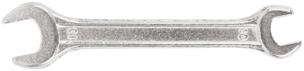 Ключ рожковый, хромированное покрытие 10х13 мм от компании ТД МЕЛОЧевка (товары для дома от метизов до картриджей) - фото 1