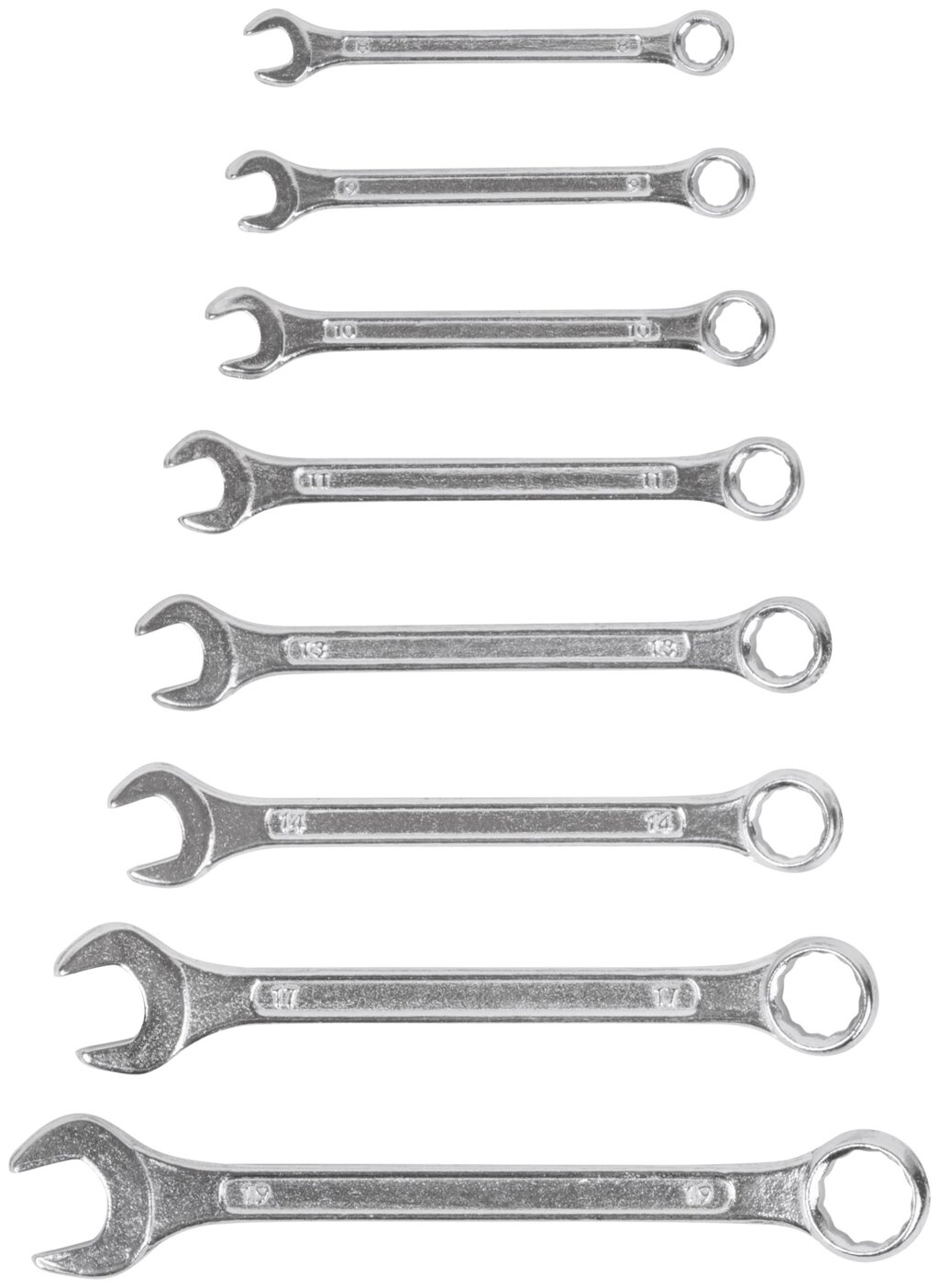 Ключи комбинированные "Стандарт", набор  8 шт. ( 8-19 мм ) от компании ТД МЕЛОЧевка (товары для дома от метизов до картриджей) - фото 1