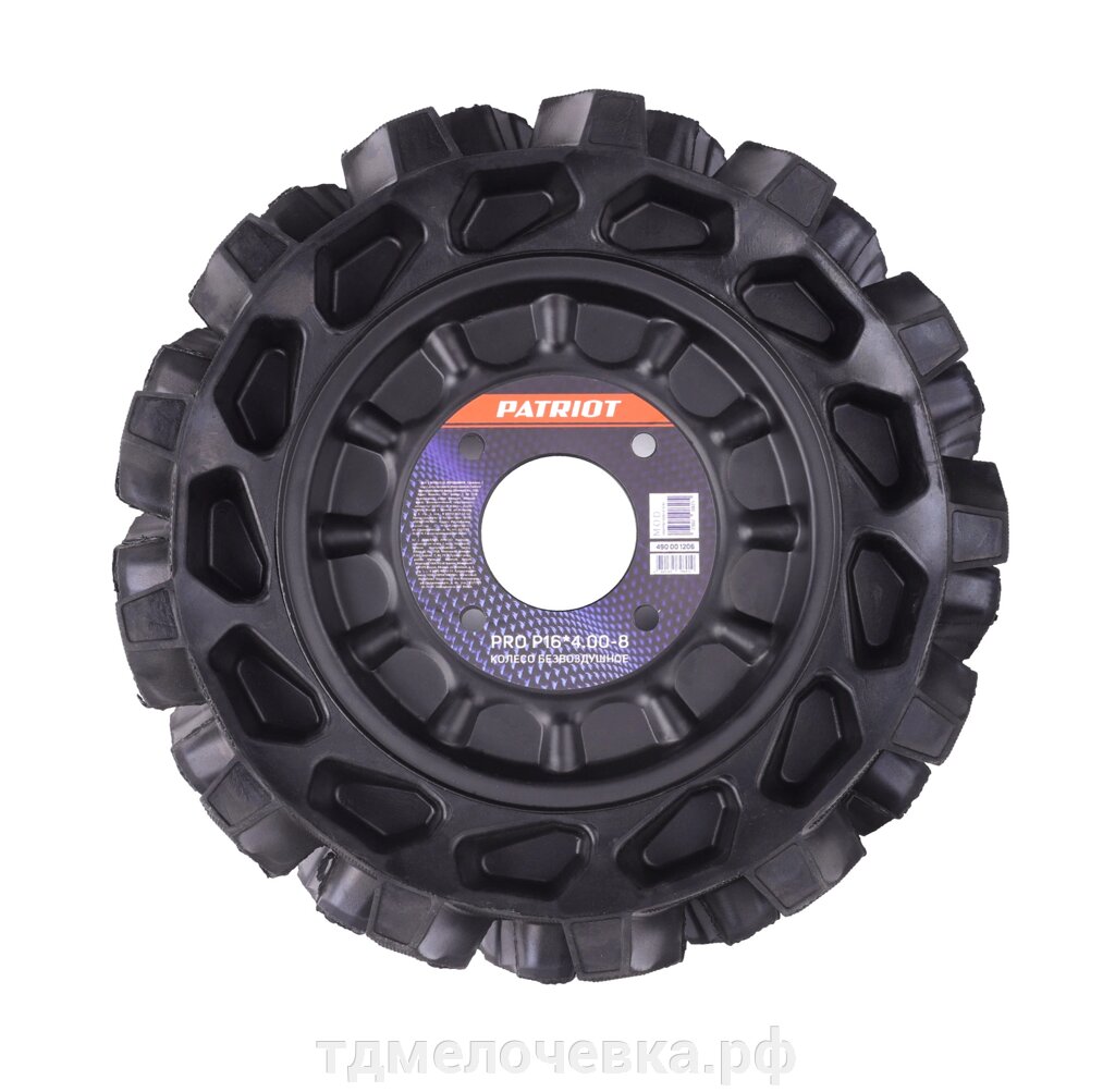 Колесо безвоздушное для мотоблока PATRIOT PRO P16*4.00-8 от компании ТД МЕЛОЧевка (товары для дома от метизов до картриджей) - фото 1