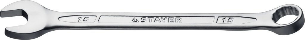Комбинированный гаечный ключ 15 мм, STAYER HERCULES от компании ТД МЕЛОЧевка (товары для дома от метизов до картриджей) - фото 1