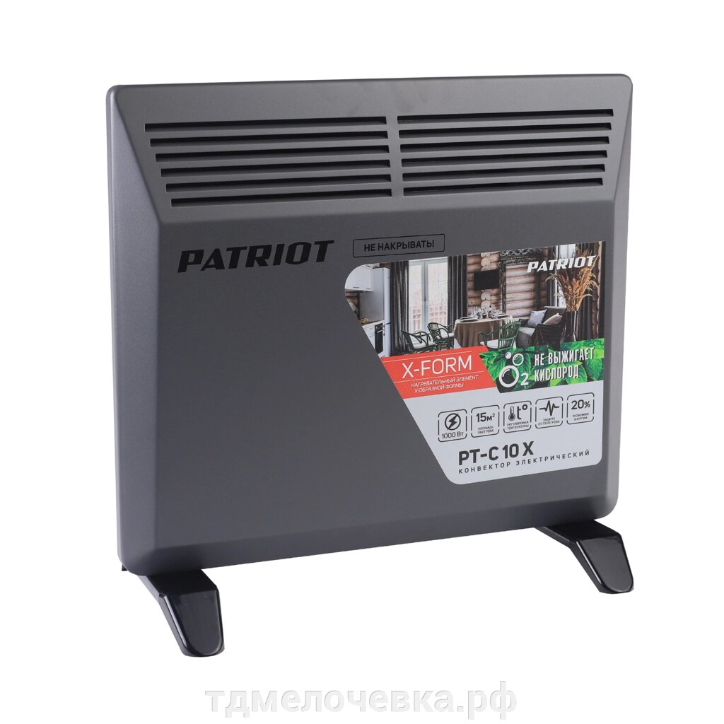 Конвектор электрический PATRIOT PTC 10 X от компании ТД МЕЛОЧевка (товары для дома от метизов до картриджей) - фото 1