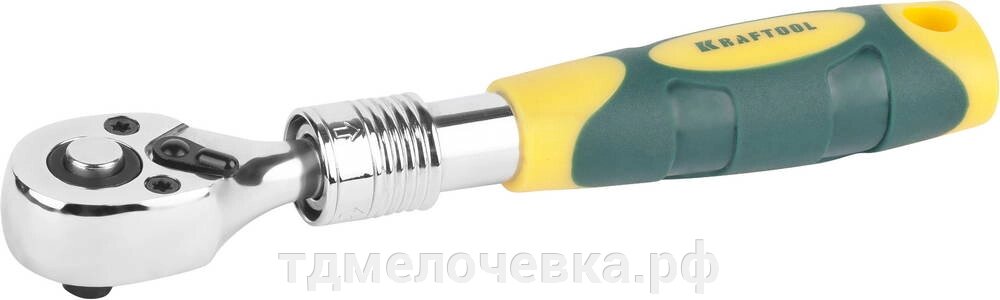 KRAFTOOL 1/4″, 72 зубца, телескопическая трещотка для торцовых головок, Pro (27798-1/4) от компании ТД МЕЛОЧевка (товары для дома от метизов до картриджей) - фото 1