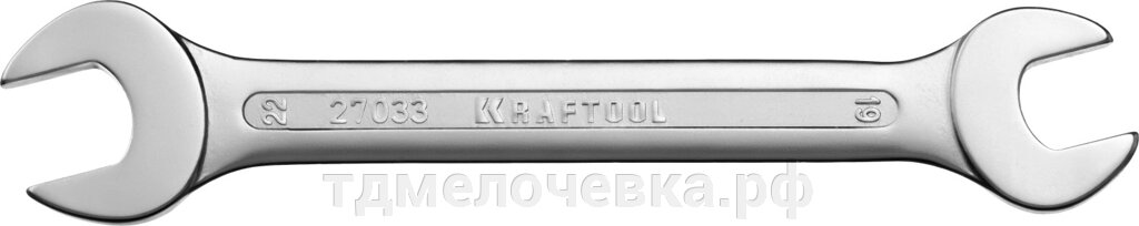 KRAFTOOL 19 х 22 мм, рожковый гаечный ключ (27033-19-22) от компании ТД МЕЛОЧевка (товары для дома от метизов до картриджей) - фото 1