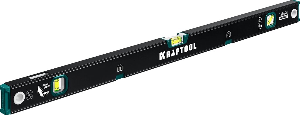 Kraftool 800 мм, магнитный уровень с зеркальным глазком от компании ТД МЕЛОЧевка (товары для дома от метизов до картриджей) - фото 1
