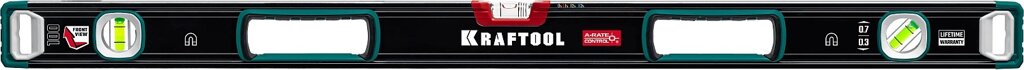 Kraftool A-RATE CONTROL 1000 мм, магнитный сверхпрочный уровень с зеркальным глазком от компании ТД МЕЛОЧевка (товары для дома от метизов до картриджей) - фото 1