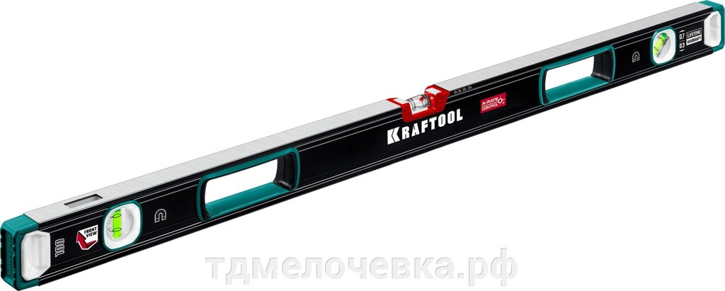 KRAFTOOL A-RATE CONTROL, 1000 мм, точность 0.3 мм/м, с зеркальным глазком, сверхпрочный магнитный уровень (34988-100) от компании ТД МЕЛОЧевка (товары для дома от метизов до картриджей) - фото 1