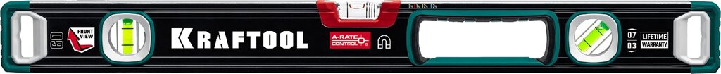 Kraftool A-RATE CONTROL 600 мм, магнитный сверхпрочный уровень с зеркальным глазком от компании ТД МЕЛОЧевка (товары для дома от метизов до картриджей) - фото 1