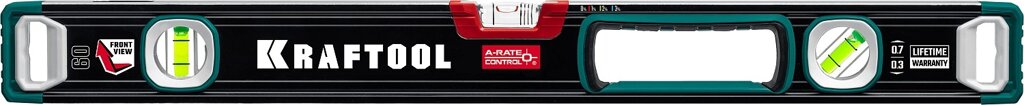 KRAFTOOL A-RATE CONTROL, 600 мм, точность 0.3 мм/м, с инновационным зеркальным глазком, сверхпрочный уровень (34986-60) от компании ТД МЕЛОЧевка (товары для дома от метизов до картриджей) - фото 1