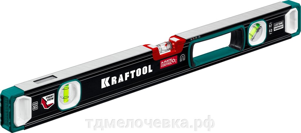 KRAFTOOL A-RATE CONTROL, 600 мм, точность 0.3 мм/м, с зеркальным глазком, сверхпрочный магнитный уровень (34988-60) от компании ТД МЕЛОЧевка (товары для дома от метизов до картриджей) - фото 1