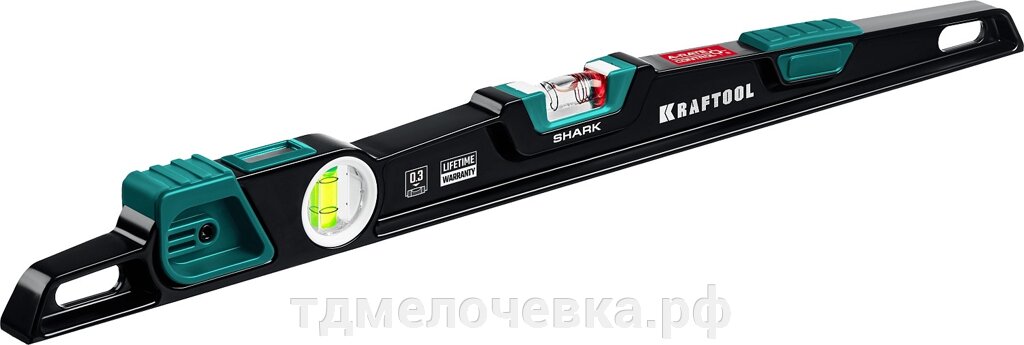 KRAFTOOL A-RATE CONTROL Shark, 600 мм, с инновационным зеркальным глазком, литой уровень (34920-60) от компании ТД МЕЛОЧевка (товары для дома от метизов до картриджей) - фото 1