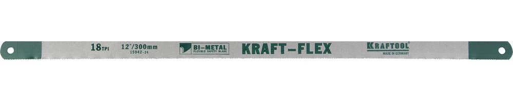 KRAFTOOL Alligator-18, 18 TPI, 300 мм, биметаллическое гибкое полотно по металлу (15942-18-S10) от компании ТД МЕЛОЧевка (товары для дома от метизов до картриджей) - фото 1