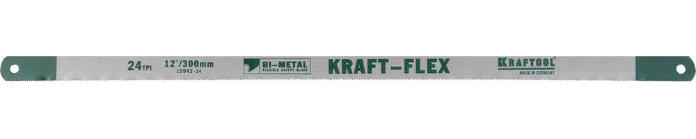 KRAFTOOL Alligator-24, 24 TPI, 300 мм, биметаллическое гибкое полотно по металлу (15942-24-S10) от компании ТД МЕЛОЧевка (товары для дома от метизов до картриджей) - фото 1