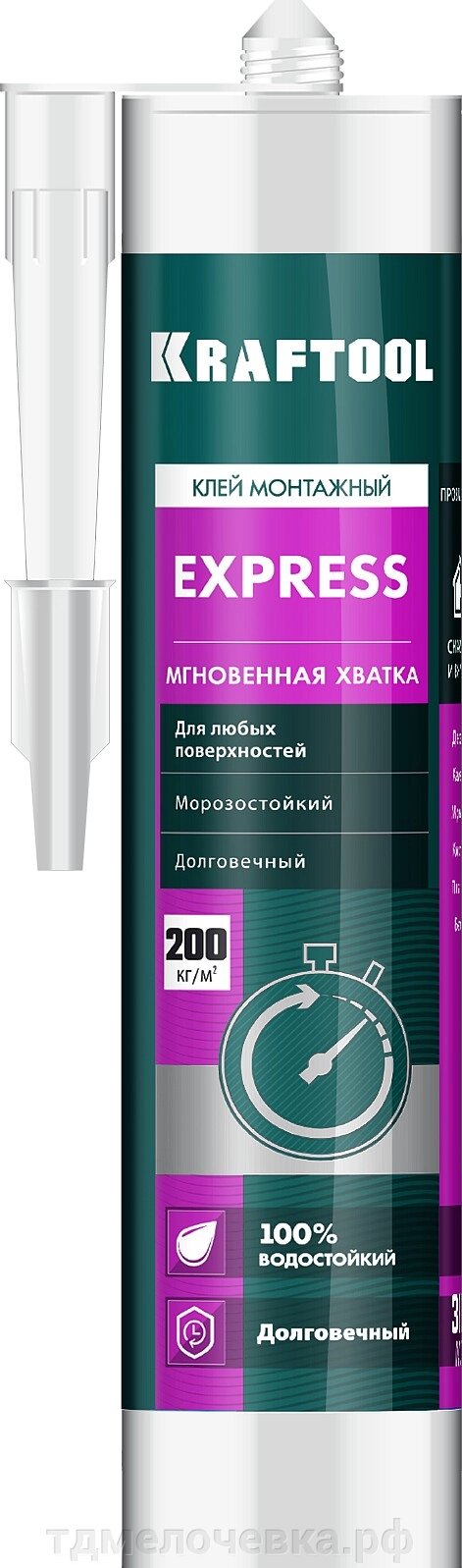 KRAFTOOL EXPRESS, 310мл прозрачный, монтажный клей экспресс хватка (41347) от компании ТД МЕЛОЧевка (товары для дома от метизов до картриджей) - фото 1