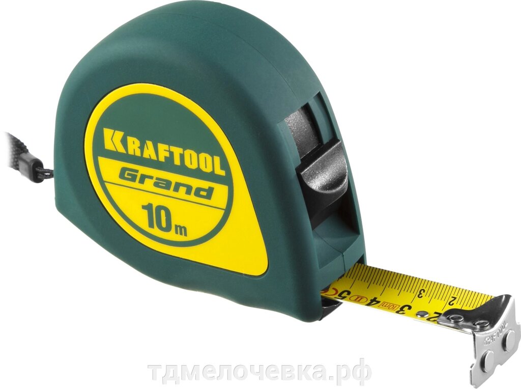 KRAFTOOL Grand, 10 м х 25 мм, рулетка (34022-10-25) от компании ТД МЕЛОЧевка (товары для дома от метизов до картриджей) - фото 1