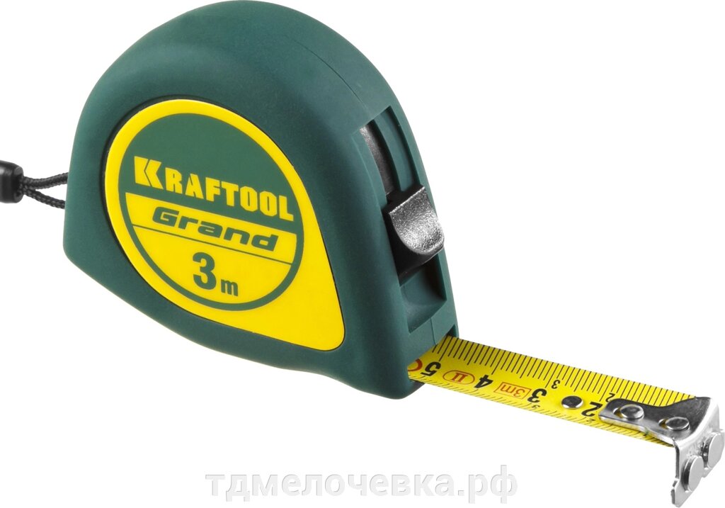 KRAFTOOL Grand, 3 м х 16 мм, рулетка (34022-03-16) от компании ТД МЕЛОЧевка (товары для дома от метизов до картриджей) - фото 1