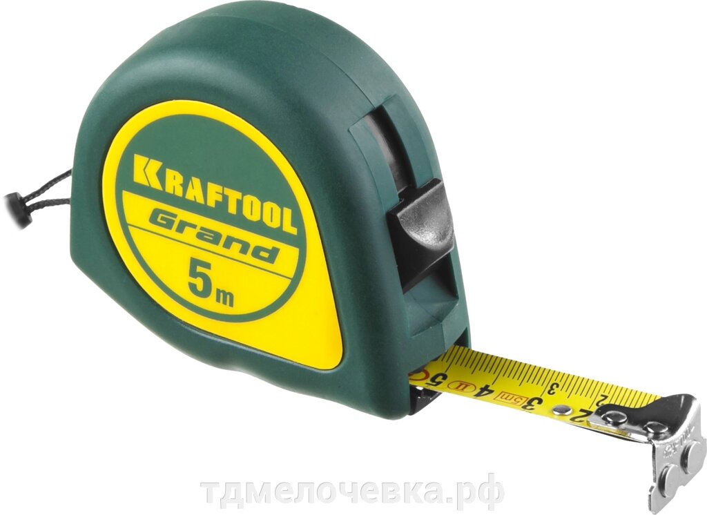 KRAFTOOL Grand, 5 м х 19 мм, рулетка (34022-05-19) от компании ТД МЕЛОЧевка (товары для дома от метизов до картриджей) - фото 1