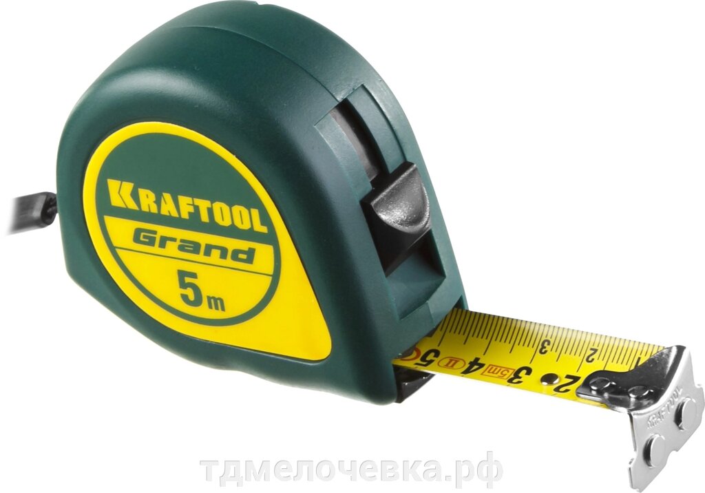 KRAFTOOL Grand, 5 м х 25 мм, рулетка (34022-05-25) от компании ТД МЕЛОЧевка (товары для дома от метизов до картриджей) - фото 1