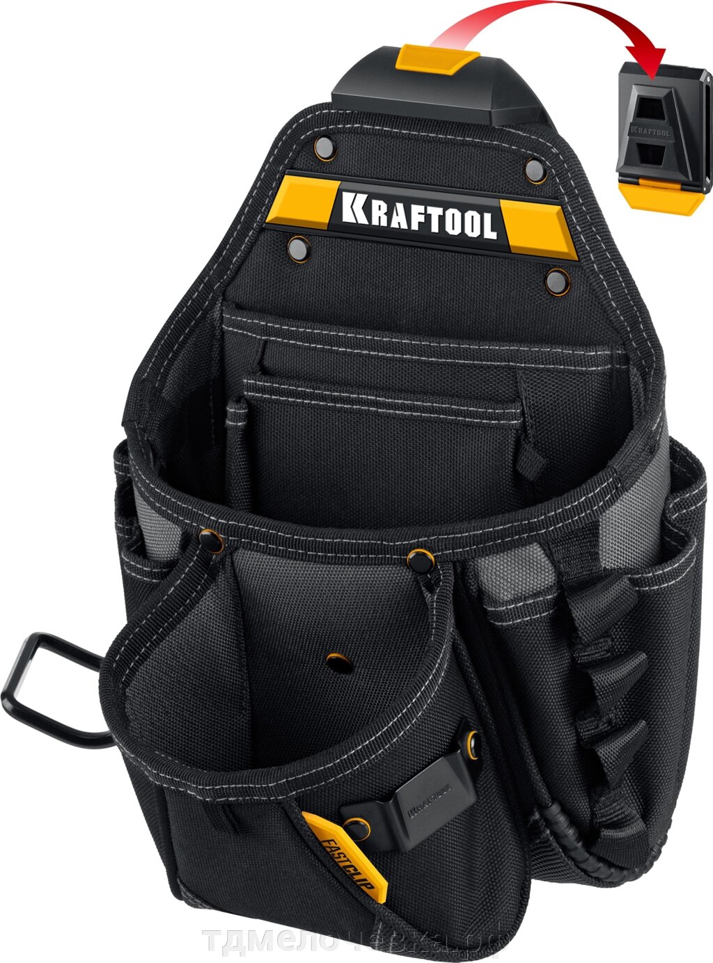 KRAFTOOL KP-27 с быстросъёмным креплением FastClip, 27 карманов и петли, 350 х 260 мм, поясная сумка (38773) от компании ТД МЕЛОЧевка (товары для дома от метизов до картриджей) - фото 1