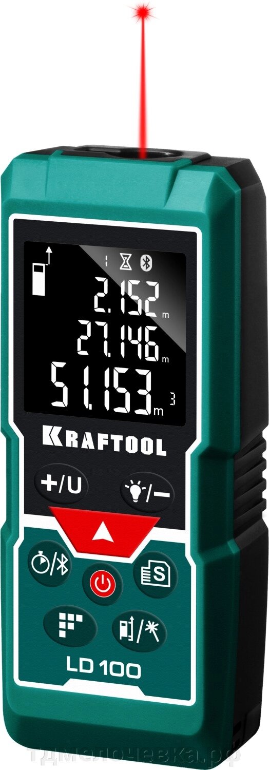 KRAFTOOL LD-100, 5 см - 100 м, лазерный дальномер (34765) от компании ТД МЕЛОЧевка (товары для дома от метизов до картриджей) - фото 1