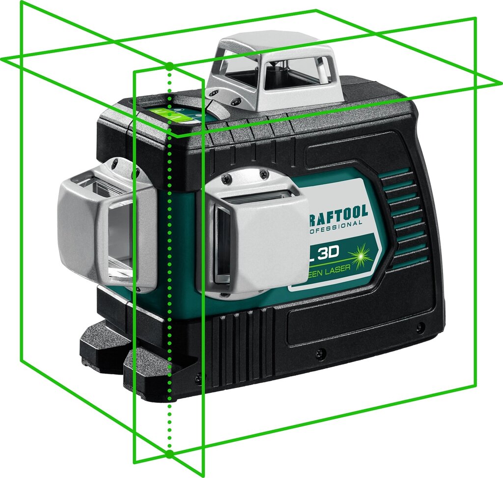 KRAFTOOL LL 3D зеленый лазерный нивелир от компании ТД МЕЛОЧевка (товары для дома от метизов до картриджей) - фото 1