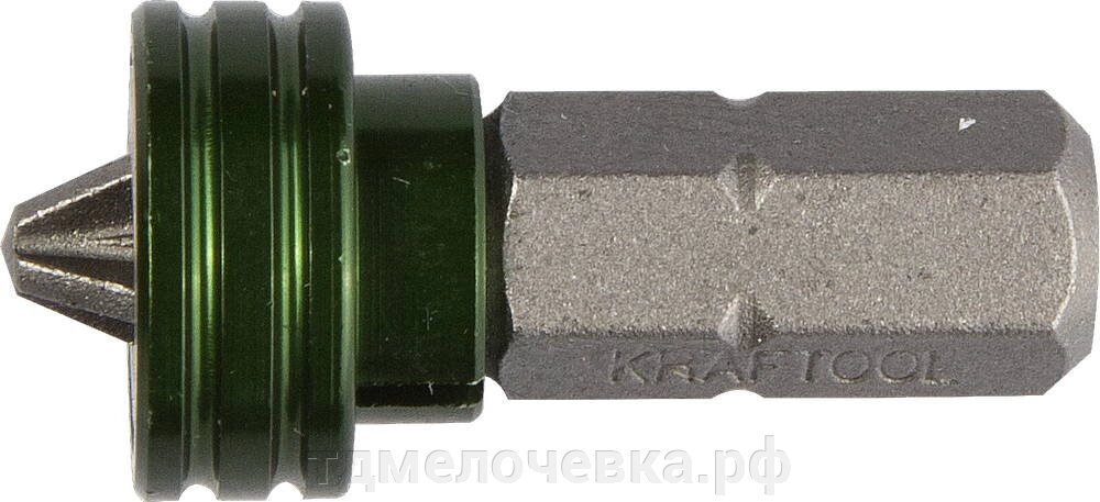 KRAFTOOL Magnet-X PH2, 25 мм, 1 шт, бита с магнитным держателем-ограничителем (26128-2-25-1) от компании ТД МЕЛОЧевка (товары для дома от метизов до картриджей) - фото 1