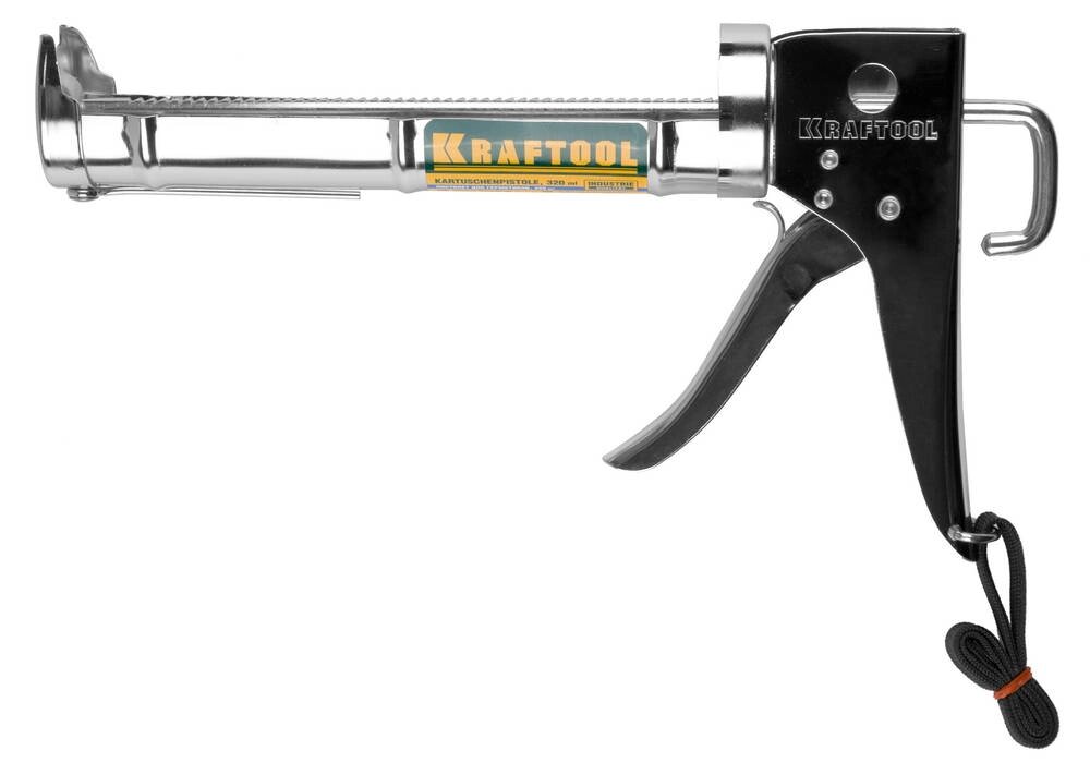 KRAFTOOL полукорпусной пистолет для герметика Professional, хромированный, 320 мл. от компании ТД МЕЛОЧевка (товары для дома от метизов до картриджей) - фото 1