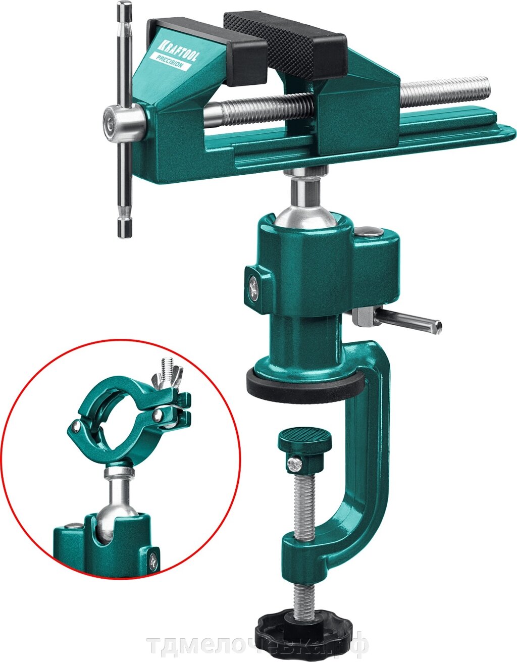 KRAFTOOL Precision, 75 мм, шарнирно-поворотные тиски (32711-75) от компании ТД МЕЛОЧевка (товары для дома от метизов до картриджей) - фото 1