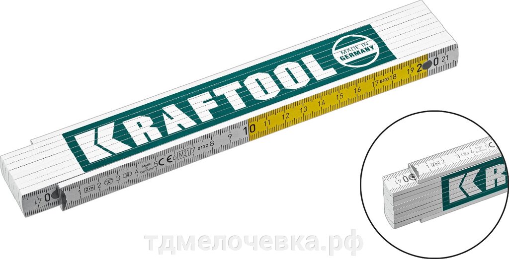 KRAFTOOL PRO-90, 2 м, профессиональный складной деревянный метр (34726) от компании ТД МЕЛОЧевка (товары для дома от метизов до картриджей) - фото 1