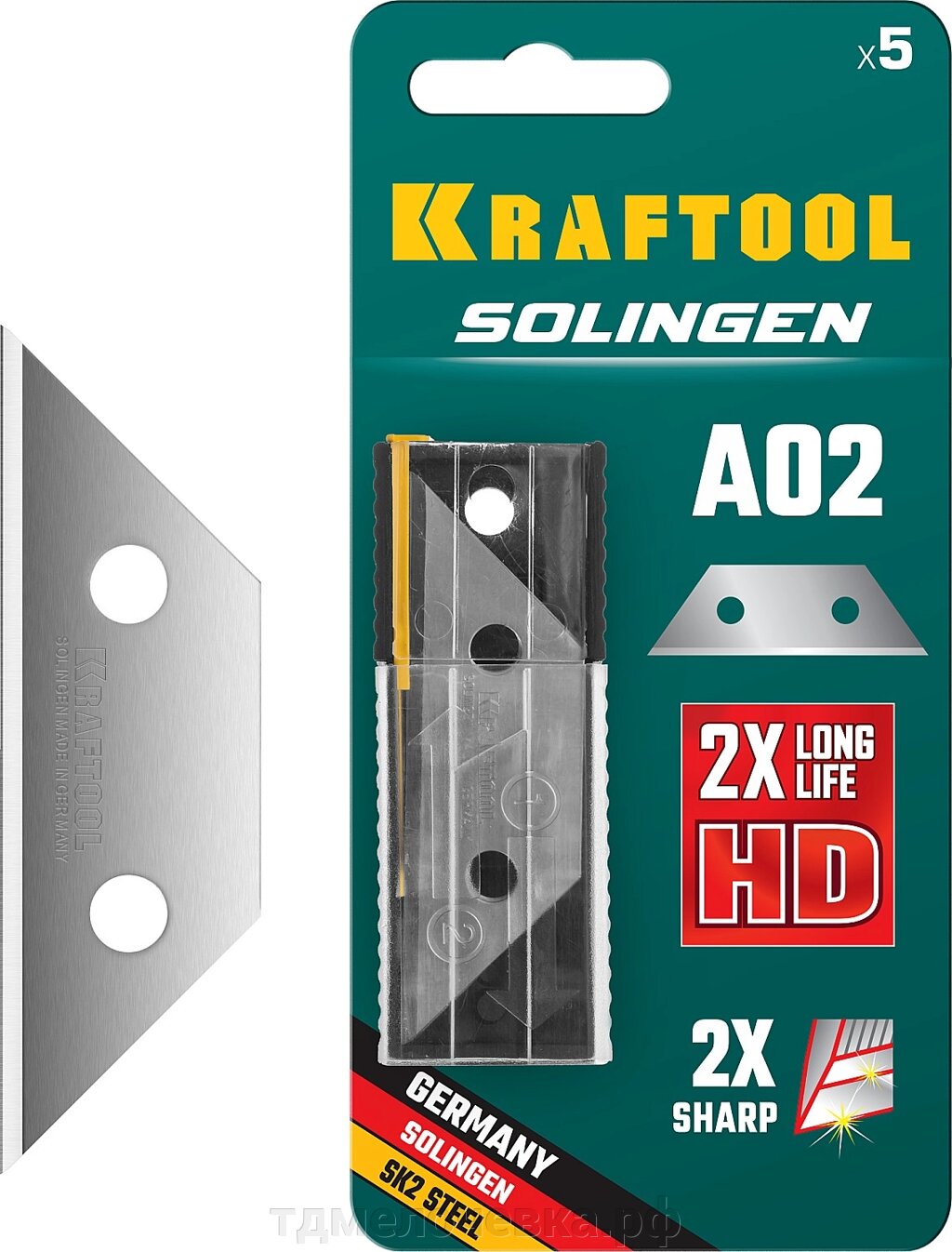 KRAFTOOL Solingen-А02, 5 шт, трапециевидные лезвия (09627-S5) от компании ТД МЕЛОЧевка (товары для дома от метизов до картриджей) - фото 1