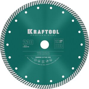 KRAFTOOL Turbo, 230 мм,22.2 мм, 10 х 2.8 мм), сегментированный алмазный диск (36682-230)