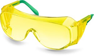 KRAFTOOL ULTRA, открытого типа, жёлтые, линза увеличенного размера устойчивая к царапинам и запотеванию, защитные очки