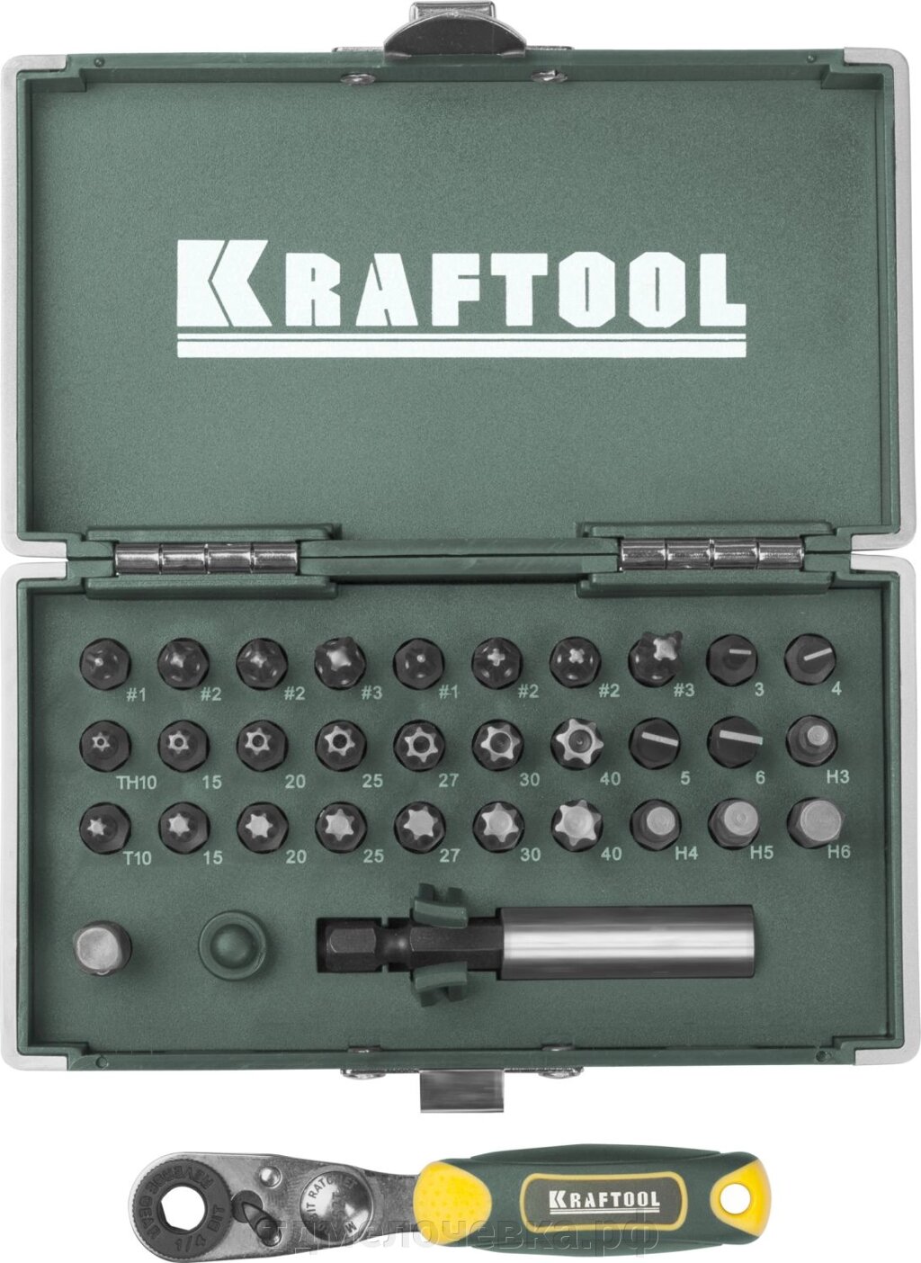 KRAFTOOL X-Drive, 33 шт, набор кованых торсионных бит (26065-H33) от компании ТД МЕЛОЧевка (товары для дома от метизов до картриджей) - фото 1